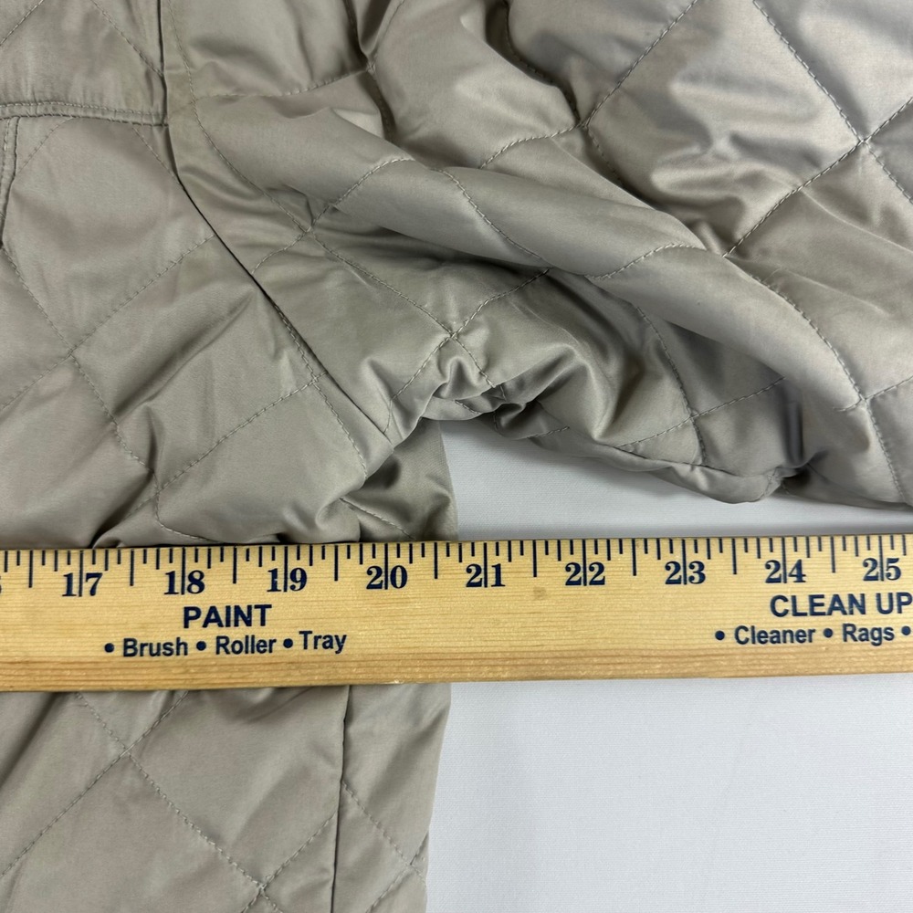 Columbia Quilted Fleece Lined Hooded Jacket Women's Large Tan - Picture 6 of 14